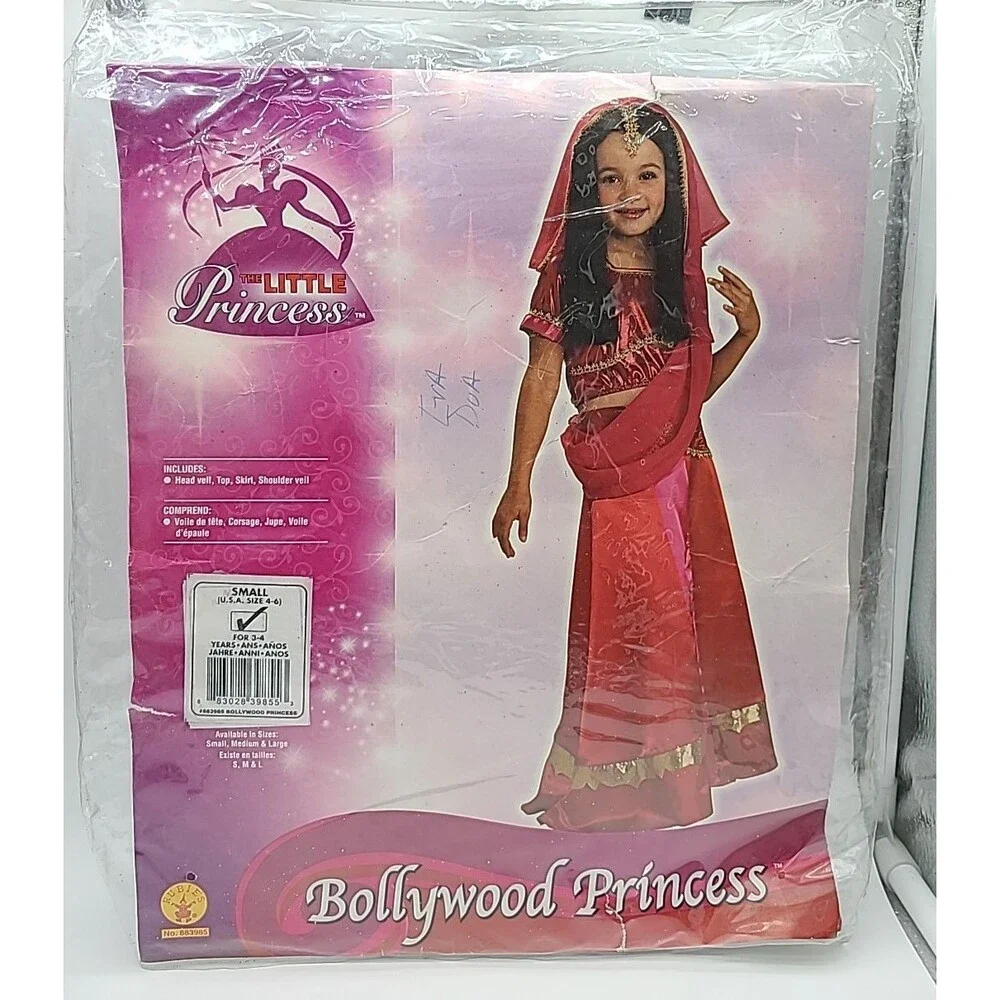 Girl's Bollywood Princess 4-Piece Costume - Size SM (4-6) - Picture 1 of 9